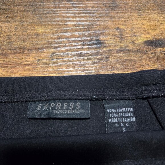🖤 VINTAGE 90s EXPRESS Black Stretch Mini Skirt 🖤 - Picture 3 of 3